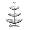Pikkukuva 1 / 2: 3-tasoinen hedelmäkori, metallirakenne, korkeus 47 cm,Musta