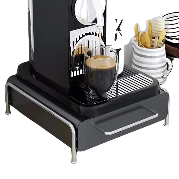 Kaffekapselställ, kolstål, rymmer 50 kapslar,svart