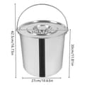Miniatyrbillede 2 af 2: Køkkenbøtte, Fødevaregodkendt Rustfrit Stål, Stor Kapacitet, Praktisk Design,20L