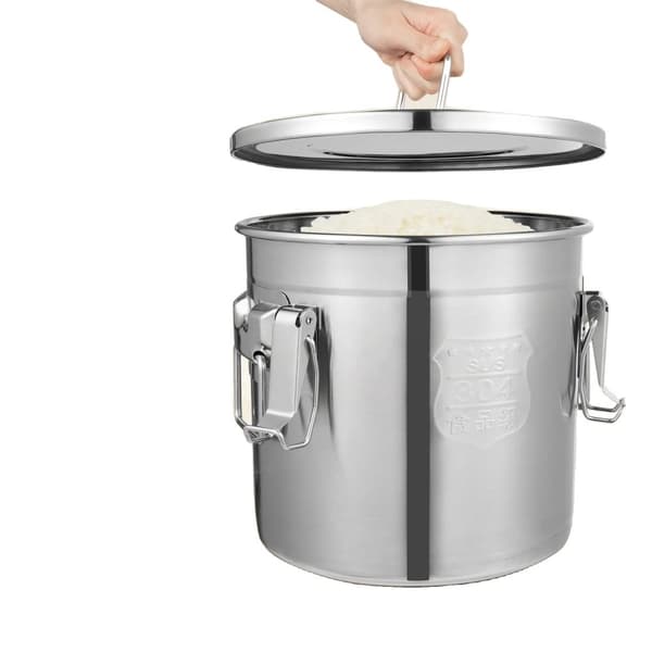 Rustfrit Stål Opbevaringsspand, 12L Kapacitet, Moderne Design