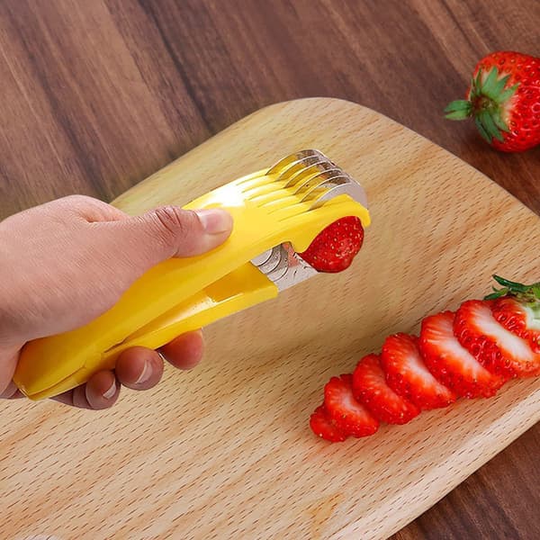 Bananskivare rostfritt stål Kreativ fruktskärare Skinka Jordgubbsdelare