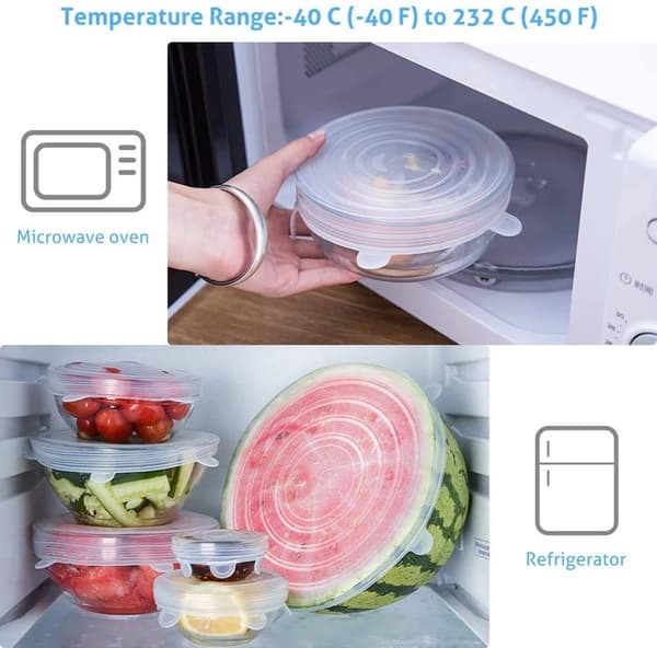 Universala Silikonlock i olika storlekar 6-pack