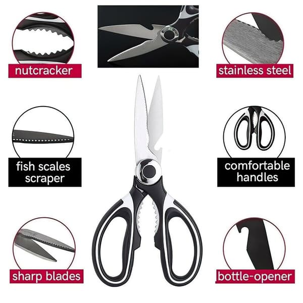 Scissors Multifunctional Powerful Scissors Stainless Steel