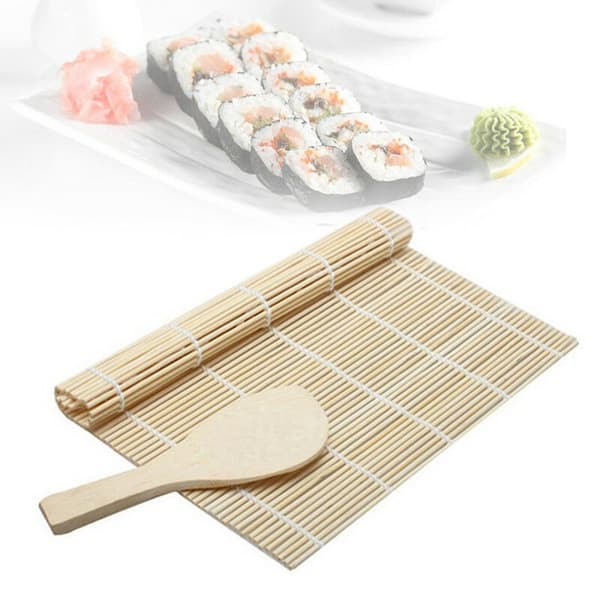 Sushi rulle bambu matta handrulle med Rissked