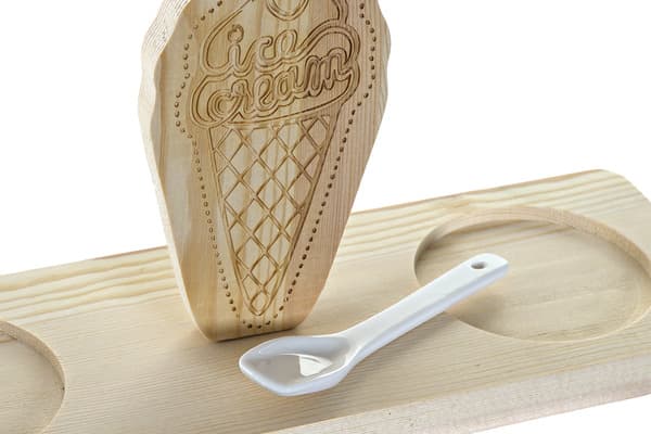 Sett med glass DKD Home Decor Flerfarget Keramikk Furutre