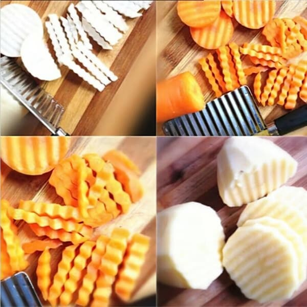 Stainless Steel Potato Wavy Cutter Chopper