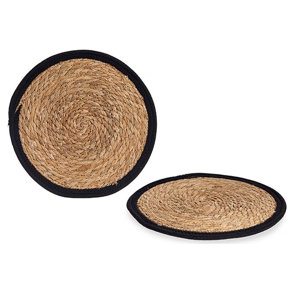 Bordsunderlägg Brun Svart Naturliga fibrer (Ø 35 cm)