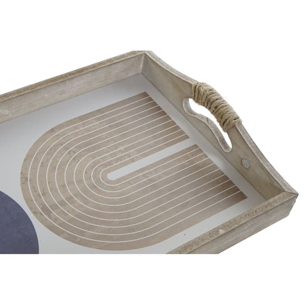 Brett DKD Home Decor 40,6 x 30 x 6 cm Beige Blå Tre MDF (2 enheter)