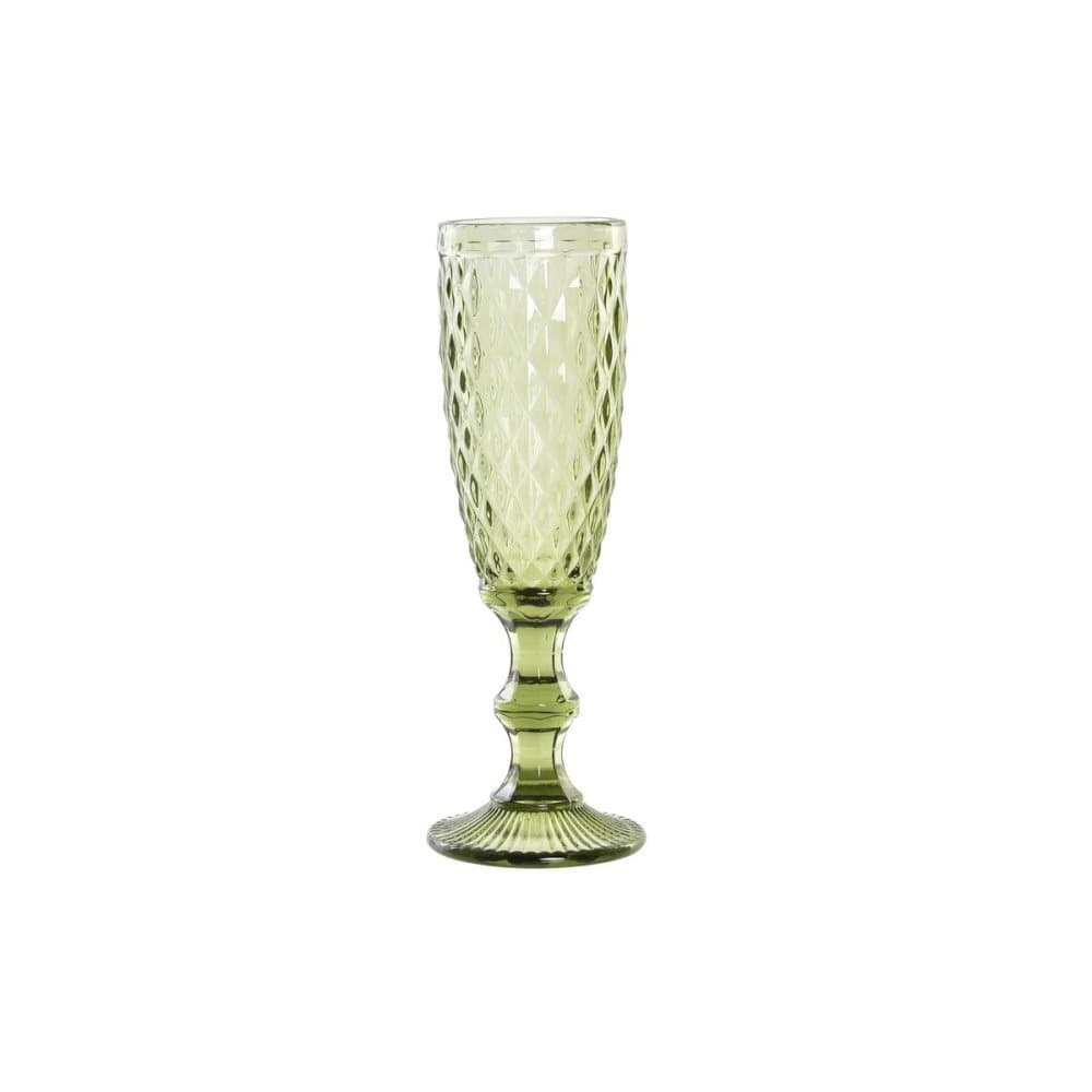 Champagneglas DKD Home Decor Glas Grön (150 ml)