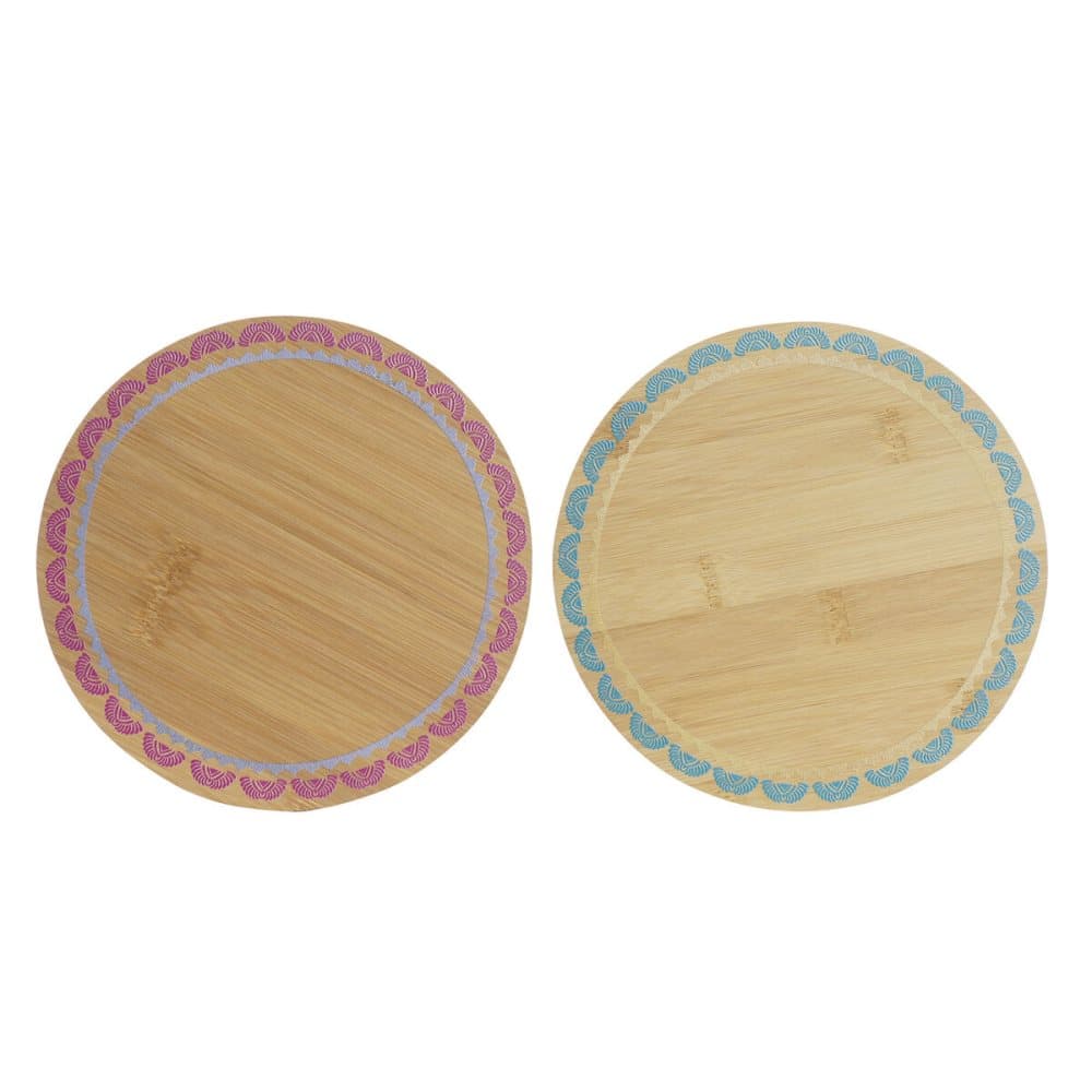 Bordsunderlägg DKD Home Decor Boho Bambu (20 x 20 x 1 cm) (2 antal)