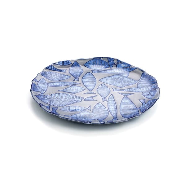 Tallerken Quid Mar de Viento Blå Glass (28 cm) (Pack 6x)