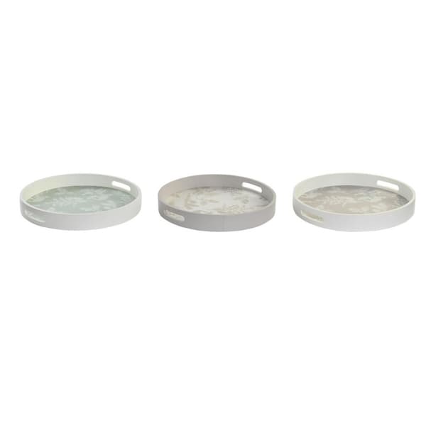Brett DKD Home Decor Beige Brun Terrakotta Hvit Grønn 35 x 35 x 5 cm Tre MDF 40 x 30 x 5 cm (3 Deler)