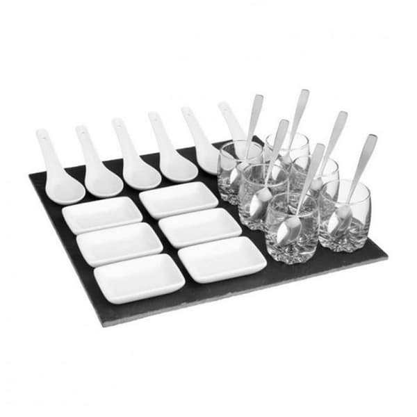 Tilltuggsset Secret de Gourmet Svart Skiffer (30 x 30 cm)
