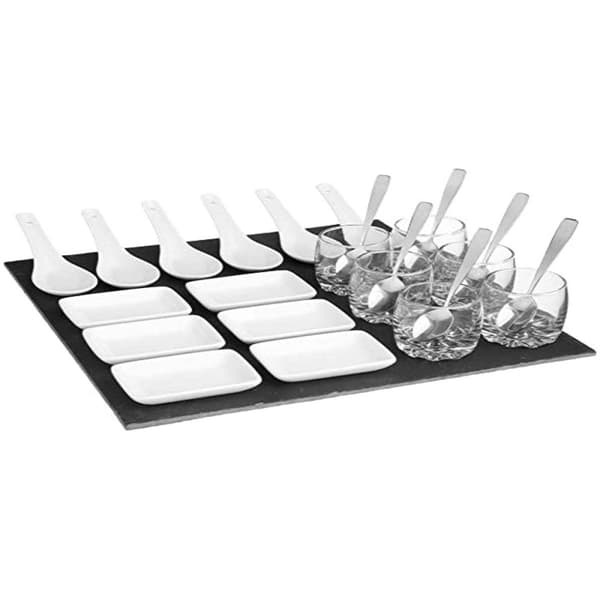 Tilltuggsset Secret de Gourmet Svart Skiffer (30 x 30 cm)
