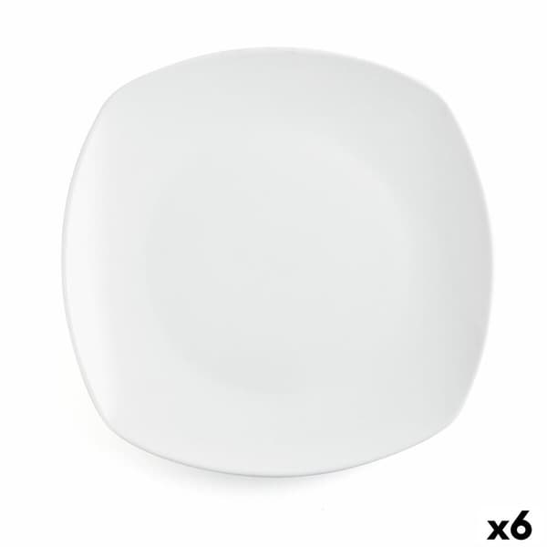 Flad Plade Quid Novo Vinci Hvid Keramik Ø 26,6 cm 26,6 cm (6 enheder) (Pack 6x)