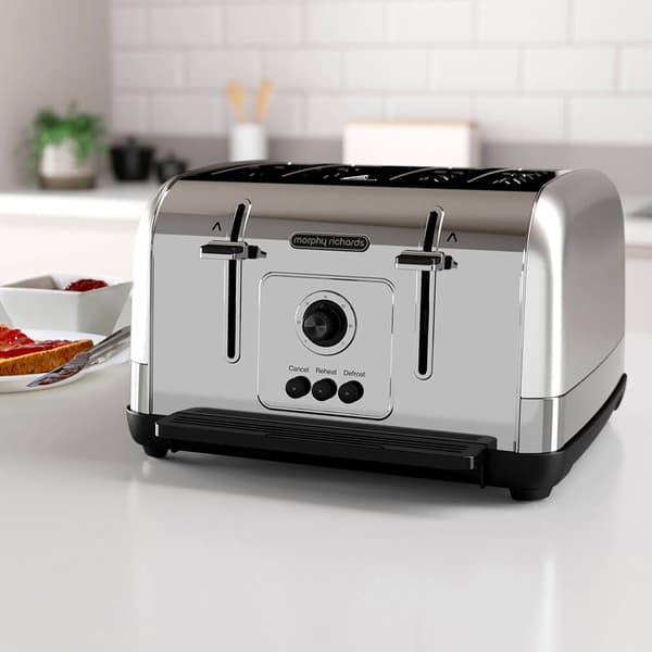 MORPHY RICHARDS Toaster Venture 4Slice Brushed