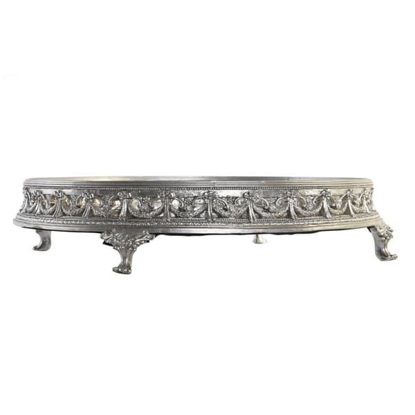 Snacksbrett DKD Home Decor 38,5 x 38,5 x 8 cm Speil Sølv Gyllen Harpiks Neoklassisk (2 enheter)