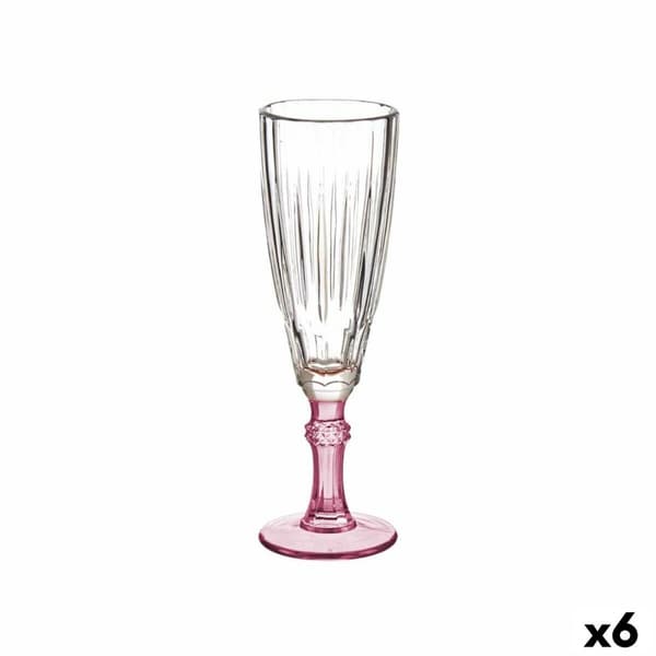 Champagneglas Vivalto PR05720ST3/BHA6 PINK Pink Krystal 170 ml (6 enheder)
