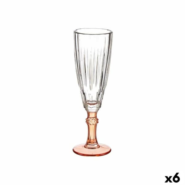 Champagneglas Vivalto Exotic Laksefarvet Krystal 170 ml (6 enheder)