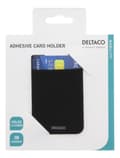 Miniatyrbild 6 av 6: DELTACO Adhesive credit card holder, 3M adhesive, black
