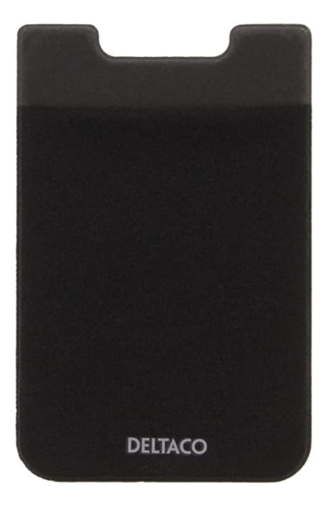 DELTACO Adhesive credit card holder, 3M adhesive, black
