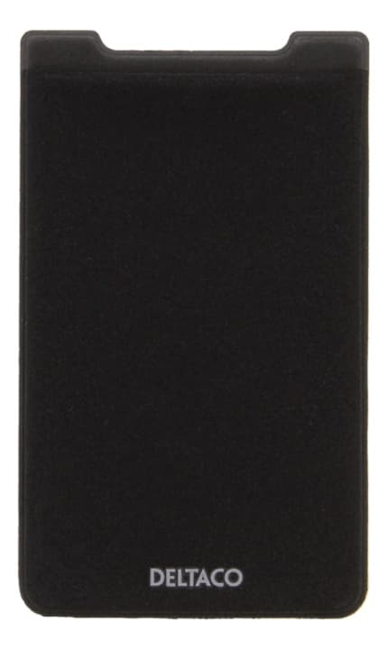 DELTACO Adhesive card holder, RFID blocking, 3M adhesive, black