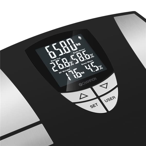 Champion Personvekt Body Fat PV310 Svart/sølv