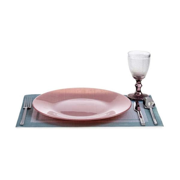 Flad Plade Vivalto Pink Glas 32,5 x 2 x 32,5 cm (6 enheder)