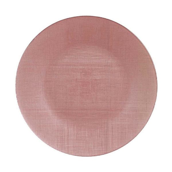 Flad Plade Vivalto Pink Glas 32,5 x 2 x 32,5 cm (6 enheder)