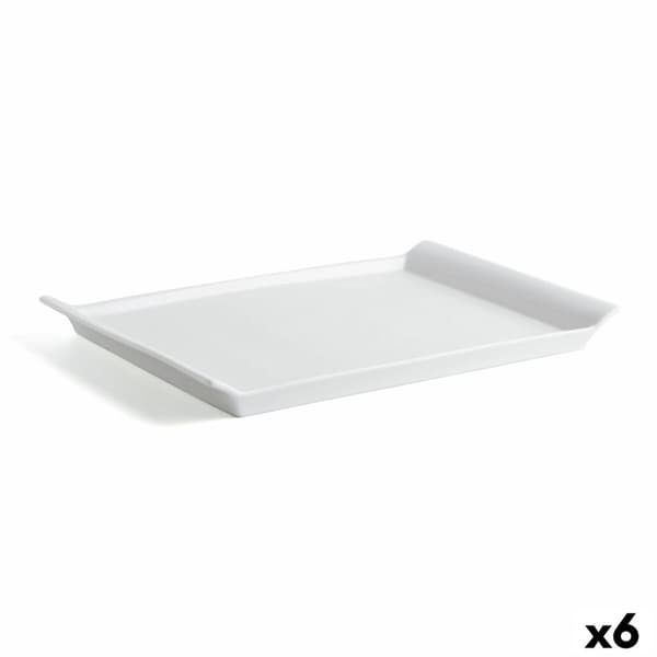 Køkkenspringvand Quid Gastro Fresh Rektangulær Keramik Hvid (36 x 25 cm) (6 enheder)