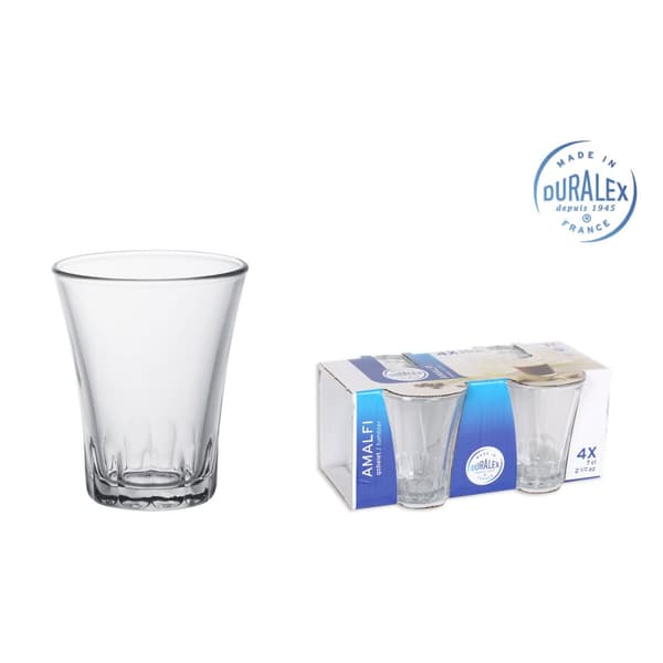 Glas Duralex Amalfi 4 enheder (70 ml)