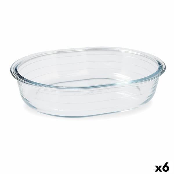 Køkkenspringvand Pyrex Classic Oval Gennemsigtig Glas 25 x 20 x 6 cm (6 enheder)