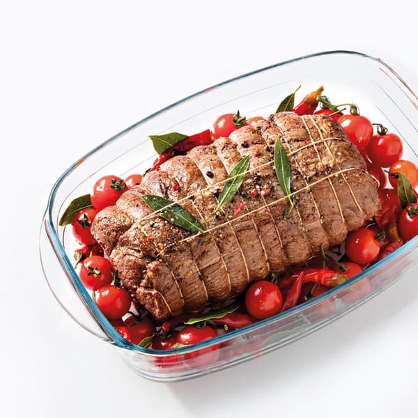 Ovnskål Ô Cuisine Ocuisine Vidrio Gjennomsiktig Glass Rektangulær 35 x 22 x 6 cm (6 enheter)