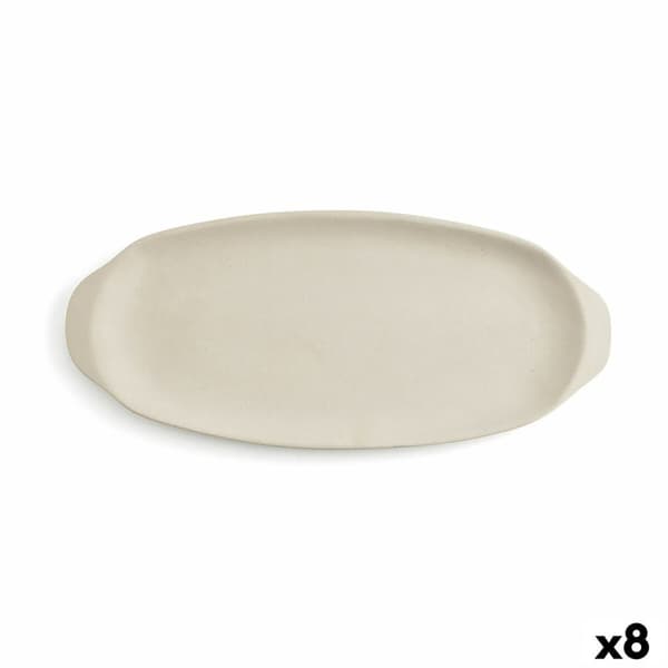 Snack bakke Quid Mineral 13 x 30,5 cm Keramik Beige (8 enheder)