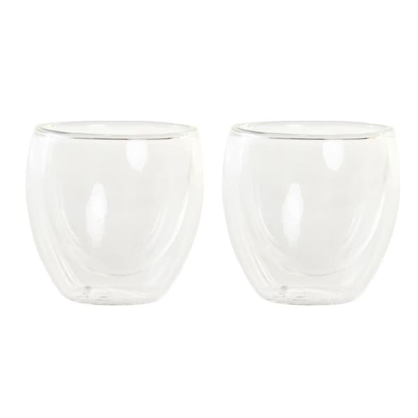 Sett med glass DKD Home Decor Gjennomsiktig Krystall Borosilikatglass 100 ml 2 Deler