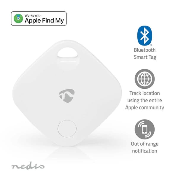 Nedis Nyckelfinnare | Kompatibel med: Apple Find My App | Batteridriven | 1x CR2032 | batterier medföljer | Bluetooth® verision: 5.1 | Batterilängd up