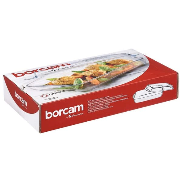 Brett med lokk Pasabahce Borcam Gjennomsiktig Borosilikatglass 1,9 L (4 enheter)