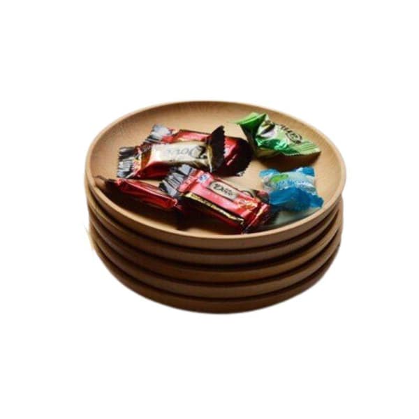 Runde plater i tre - 15 cm - 4 stk
