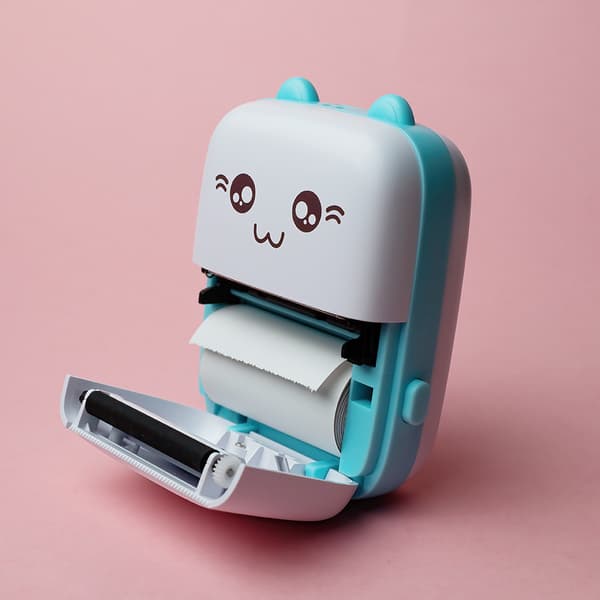 Maxlife MXTP-100 Thermal Printer - bærbar miniskriver med Bluetooth, blå