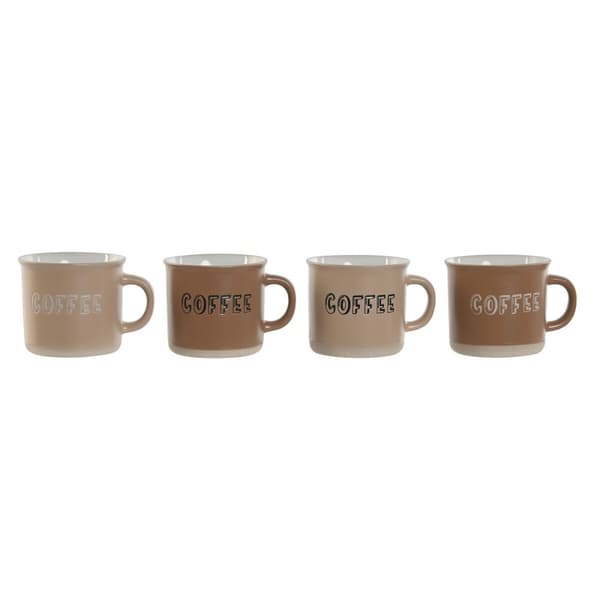 Delers Kaffekoppsett Home ESPRIT Brun Steintøy 180 ml