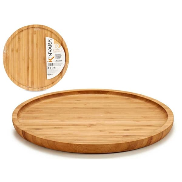 Snacksbricka Kinvara JWKW-3711-1 Brun 25 x 1,5 x 25 cm 24,7 x 1,5 x 24,7 cm (12 antal)