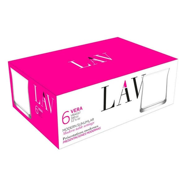 Glassæt LAV Vera 360 ml 6 Dele (8 enheder)