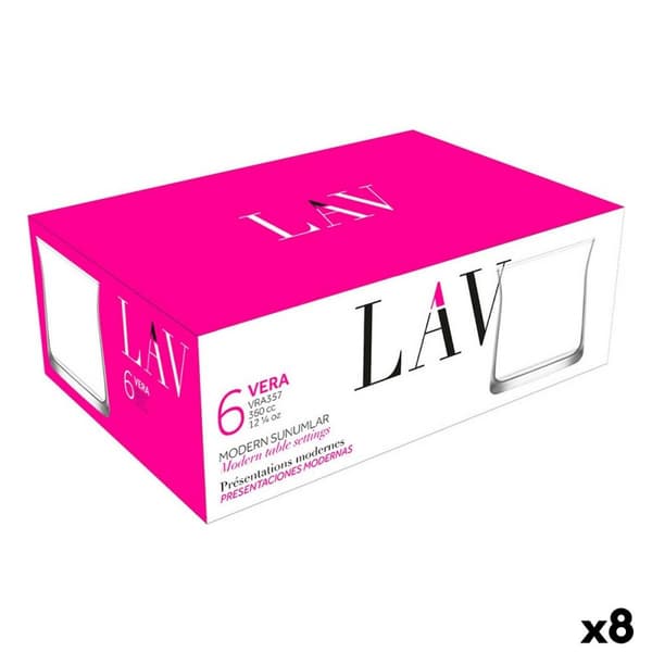Glassæt LAV Vera 360 ml 6 Dele (8 enheder)