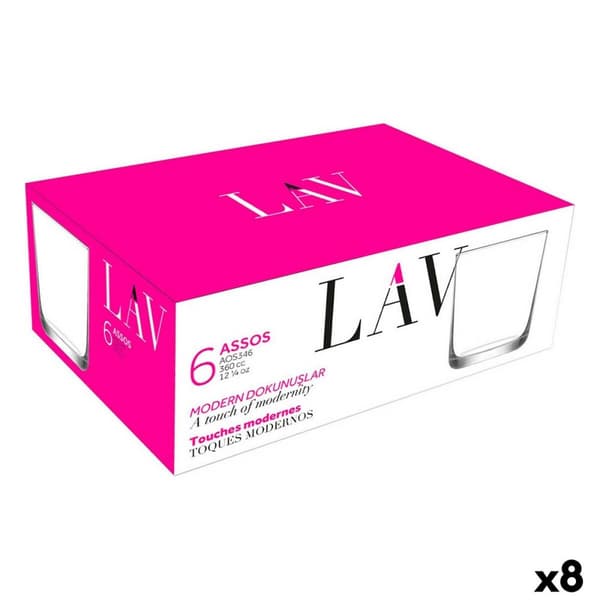 Glassæt LAV Assos 360 ml 6 Dele (8 enheder)