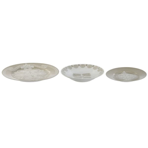 Madlavningssæt Home ESPRIT Blå Beige Porcelæn 18 Dele 27 x 27 x 2 cm