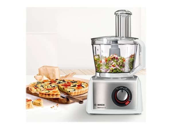 Bosch MultiTalent 8 MC812S814 Kjøkkenmaskin 3,9 liter Børstet rustfritt stål/hvit