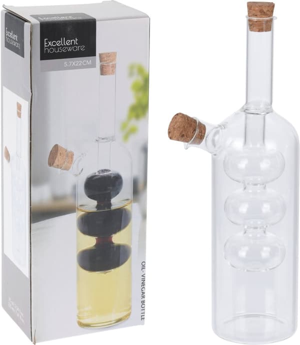 Flaska Glas Olja & Vinäger 22 cm