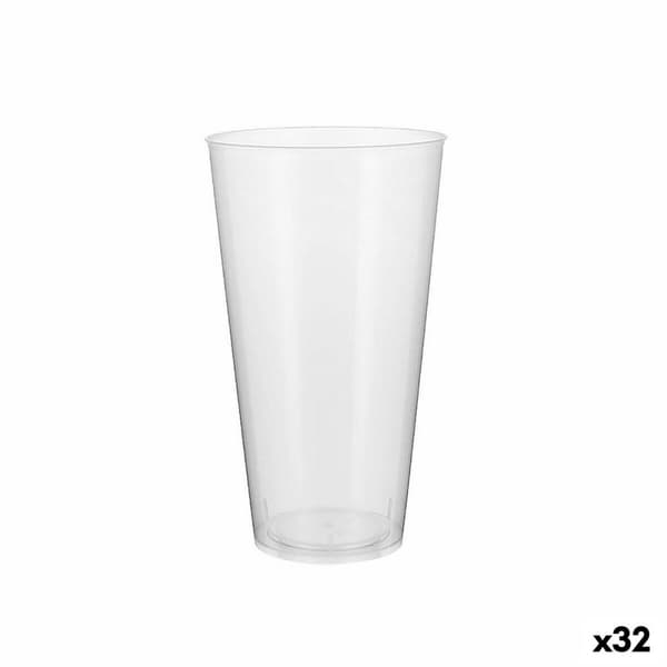 Sarja kierrätettäviä mukeja Algon Muovinen Läpinäkyvä 10 Kappaletta 450 ml (32 osaa)