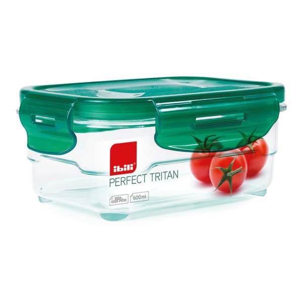 Hermetisk Lunsjboks Ibili 790406 Plast 600 ml 16 x 12 x 6,5 cm Grønn