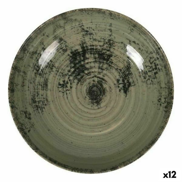 Djup tallrik La Mediterránea Aspe Grön Ø 22,7 x 5 cm (12 antal)
